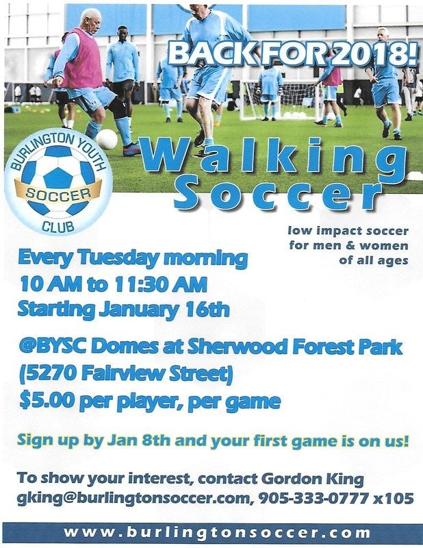 WALKING SOCCER FOR ALL AGES..... WALKING SOCCER FOR ALL AGES.....